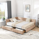 Mid-Century Storage Upholstered Tufted Bed Frame With Backrest And Armrests by HouseOfZazla