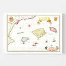 Vintage Map of Tarragona, Spain 1665
