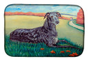 Scottish Deerhound Dish Drying Mat Absorbent Dish Drying Mat Pad for Kitchen Counter Dish Drainer Mat for Countertop, 14 x 21", Multicolor