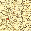 Vintage Map of Catalonia, Spain 1665