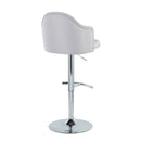 Ahoy - Contemporary Adjustable Barstool With Swivel With Rounded T Footrest (Set of 2) by HouseOfZazla