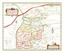 Vintage Map of Xansi, China 1665