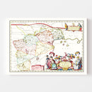 Vintage Map of Peking, China 1665
