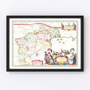 Vintage Map of Peking, China 1665