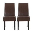 Contemporary Dining Chair With Rubberwood Legs (Set of 2)