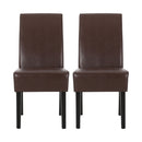 Contemporary Dining Chair With Rubberwood Legs (Set of 2)