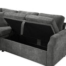 Modern L Shaped Sectional Sofa Bed With Hidden Storage Upholstery by HouseOfZazla