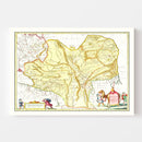 Vintage Map of Tartary & China 1665