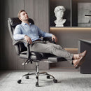 Executive Office Chair With Foot Rest, Adjustable Height - Black by HouseOfZazla