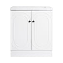 Contemporary Freestanding Bathroom Vanity With Resin Sink & Soft-Close Cabinet Doors by HouseOfZazla