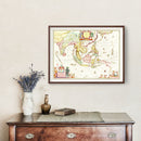 Vintage Map of India 1665