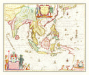 Vintage Map of India 1665