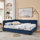 Mid-Century Storage Upholstered Tufted Bed Frame With Backrest And Armrests by HouseOfZazla