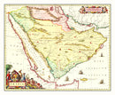 Vintage Map of Arabia 1665