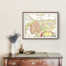 Vintage Map of Palestine 1665