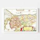 Vintage Map of Palestine 1665