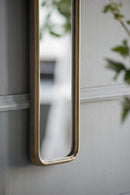 Full Length Mirror With AntiqueMetal Frame, Long Mirror For Hallway Living Room Bedroom Bathroom - Gold by HouseOfZazla