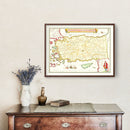 Vintage Map of Turkey 1665