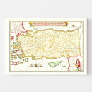 Vintage Map of Turkey 1665