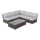 Comfortable Modern Patio Rattan Sectional Set With Cushions by Unique Piece Furniture