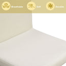 25.8" Counter Height Bar Stools Set of 2, Mid-Century Modern Gold Counter Height Bar Stools with Back