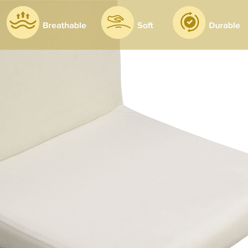 25.8" Counter Height Bar Stools Set of 2, Mid-Century Modern Gold Counter Height Bar Stools with Back