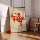Retro Rodeo Cowboy Print