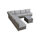 Comfortable Modern Patio Rattan Sectional Set With Cushions by Unique Piece Furniture