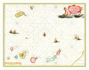 Vintage Map of Canary Islands, Spain 1665