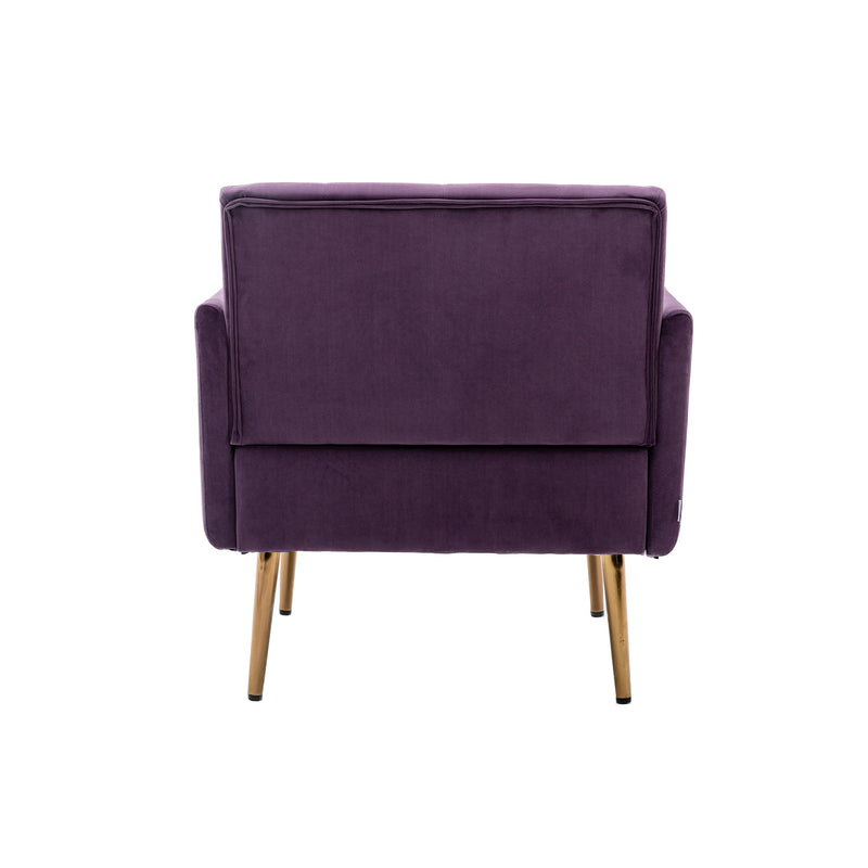Accent Chair, leisure single sofa with Rose Golden feet
