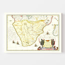 Vintage Map of Southern Ethiopia 1665