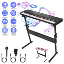 61 Keys Digital Music Keyboard Electric Piano Electronic Musical Instrument Kids Learning Keyboard with Light Up Keys Microphone for 3-12 Year Old Kid