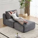 Single Chaise Longue With Movable Ottoman For Living Room by HouseOfZazla