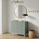 Fluted 3 Drawer Nightstand With Soft Close Slides by HouseOfZazla