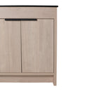 30 Inch Freestanding Bathroom Vanity with Black Ceramic Sink & 2 Soft-Close Cabinet Doors (BVB02430PLO-BL9075BK),W1286S00019