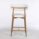 Upholstered Counter Height Bar Stools For Kitchen Island (Set of 2) - Beige by HouseOfZazla
