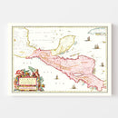 Vintage Map of Guatemala 1665