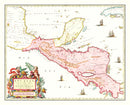 Vintage Map of Guatemala 1665