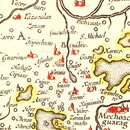 Vintage Map of Mexico 1665