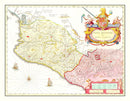 Vintage Map of Mexico 1665