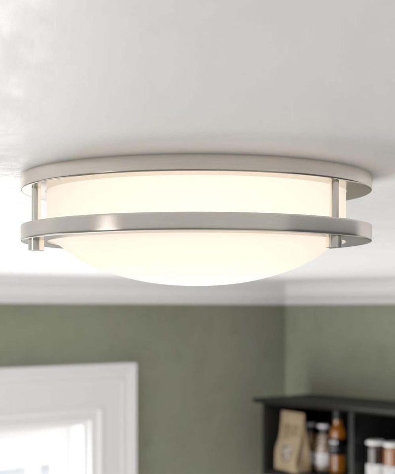 Brilli 13"W 1-Light LED "Get in Sync" Day-to-Night Circadian Flush Mount Light Fixture