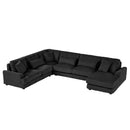 Oversized Sectional Sofa U - Shaped Sofa Couch Modern Sofa Upholstered In Soft With A Chaise Lounge For Living Room by HouseOfZazla