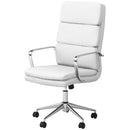 Molly - Upholstered Adjustable High Back Office Chair With Base - White by HouseOfZazla