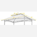 8x5Ft Grill Gazebo Replacement Canopy, Double Tiered BBQ Tent Roof Top Cover by HouseOfZazla