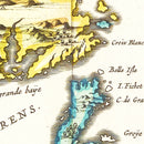 Vintage Map of Eastern Canada 1665