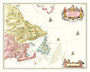 Vintage Map of Eastern Canada 1665