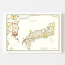 Vintage Map of Japan 1665