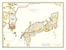 Vintage Map of Japan 1665