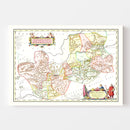 Vintage Map of Qveichev, China 1665