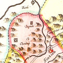 Vintage Map of Qveichev, China 1665